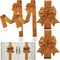 6 Pcs Christmas Cabinet Door Bows Large Christmas Ribbons Cabinet Door Windows Bows for Christmas Festive Party Cabinets Furniture Kitchen Decorations(Brown,Velvet)